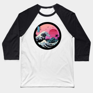 Retro New Wave The Great Wave off Kanagawa Baseball T-Shirt